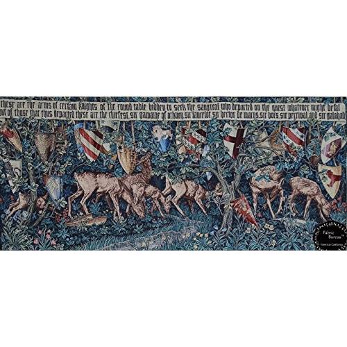 Quest for the Holy Grail tapestries-verdure Deer &シールド55 " x25
