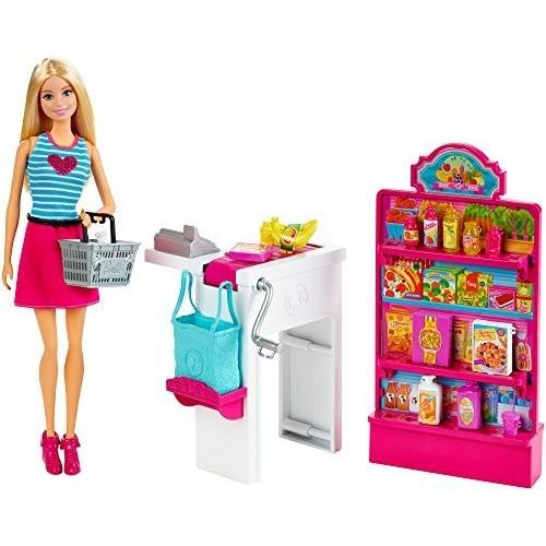 Barbie バービー Malibu Ave Grocery Store with Barbie バービー Doll お人形さん Playset プレイセット ゲーム、おもちゃ-乗り物、ミニチュア-おもちゃ