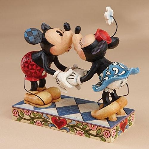 Disney Traditions by Jim Shore 4013989 Mickey and Minnie Mouse Kissing Figurine 6-1/2-Inch