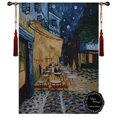 [送料無料]美しいCafe Terrace by Vincent Van Goghサイズ39 \" W x 55 \"" Fineタペストリージャ"_1