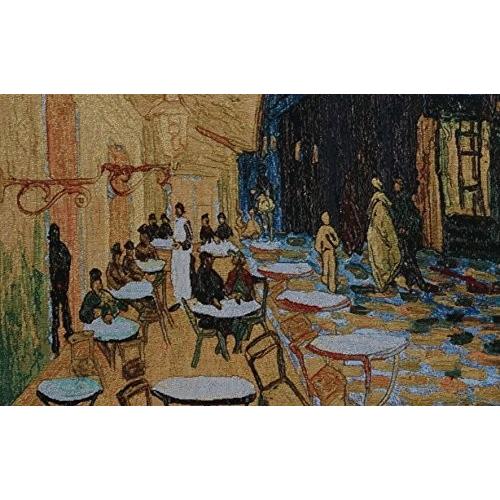 [送料無料]美しいCafe Terrace by Vincent Van Goghサイズ39 \" W x 55 \"" Fineタペストリージャ"_2
