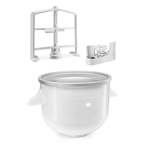 KitchenAid KICA0WH 2 Quart Ice Cream Maker Stand Mixer Attachment