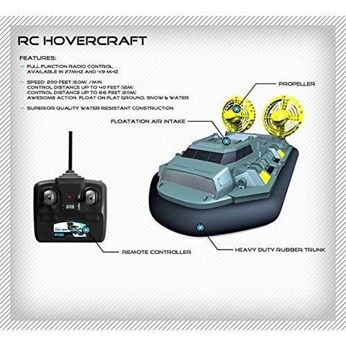 Toy Quest Remote Radio Control RC Hovercraft Land， Water AND Snow Speedster Boat