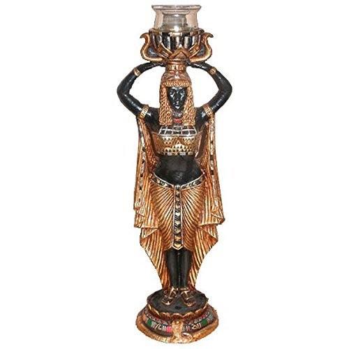 Design Toscano Egyptian Nubian Female Altar Candleholder