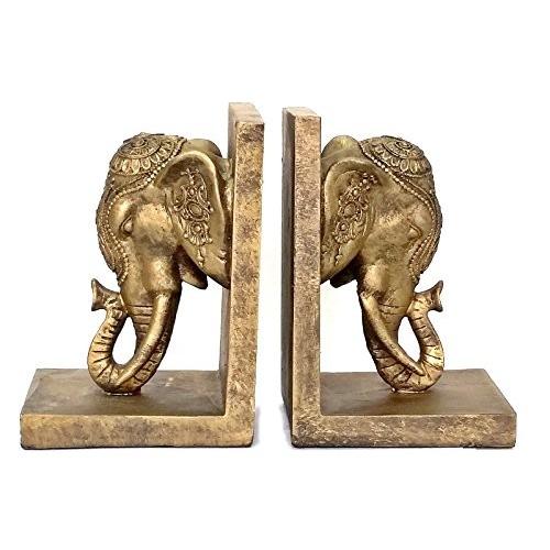 Bellaa Decorative Bookends Elephant Head Big Size Book Ends