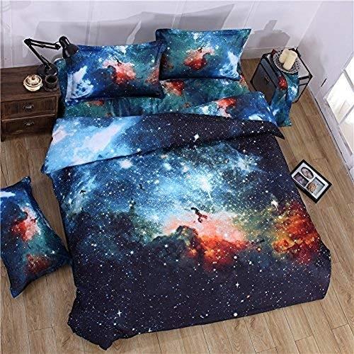 Cliab Cliab Galaxy Bedding for Kids Girls Twin Size Outer Space Duvet Cover Set 5 Pieces Galaxy sh ゲーム、おもちゃ-その他おもちゃ