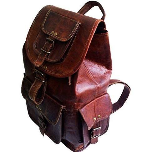 jaald jaald 18 Leather Backpack Travel rucksack knapsack daypack College Bag for women 6796867の画像