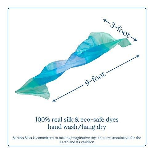 サラシルク Sarah's Silks Sea Silk Scape By Giant 9 Feet Long Bed Canopy Fort Building Play Tent Grの画像