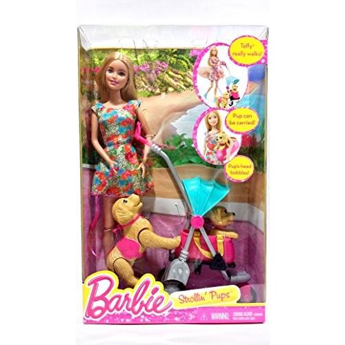 マテル Mattel Barbie Strollin' Pups Playset 3263221