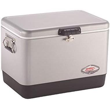 Coleman Steel-Belted Portable Cooler， 54 Quart， Silver 141