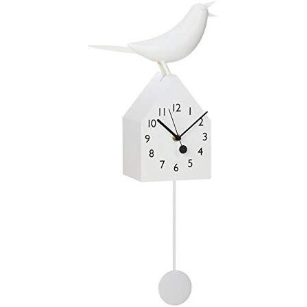 Torre & Tagus 901657 Motion Birdhouse Clock with Removable Pendulum， White by Torre & Tagus