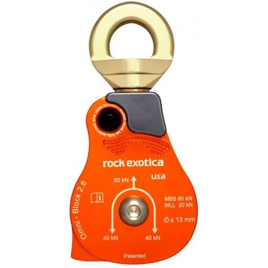 Rock Exotica Omni-Block 2.6\" シングルプーリー P55 80kN MBS 141"