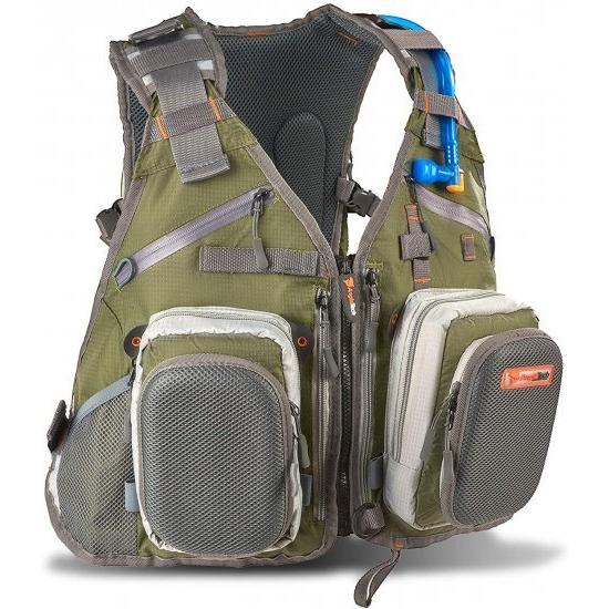 Anglatech フライフィッシング用リュックベスト タックルギア、アクセサリー収納用チェストパック ウォー
