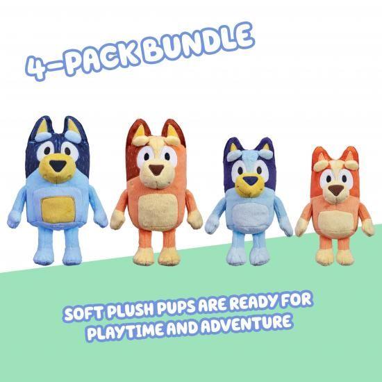 Bluey Heeler Family Plush Set 4 Plush 7-8\" Figuresの画像