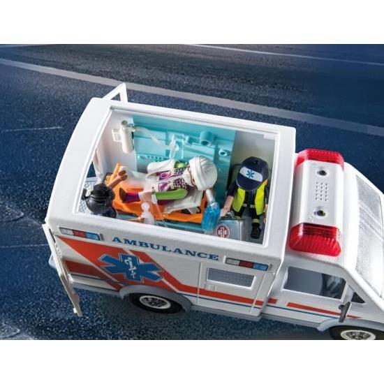 Playmobil 救急車 アクセサリーとフィギュア3体付きの画像