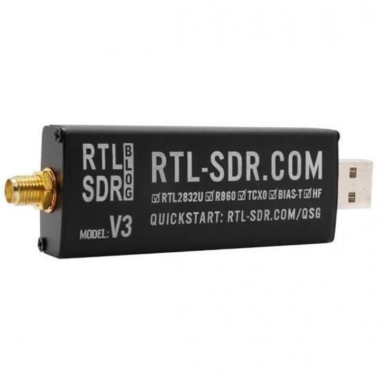 RTL-SDR Blog V3 R860 ブラック RTL2832U 1PPM TCXO HF バイアス ティー SMA ソフトウェア無線機、ダイポ_1