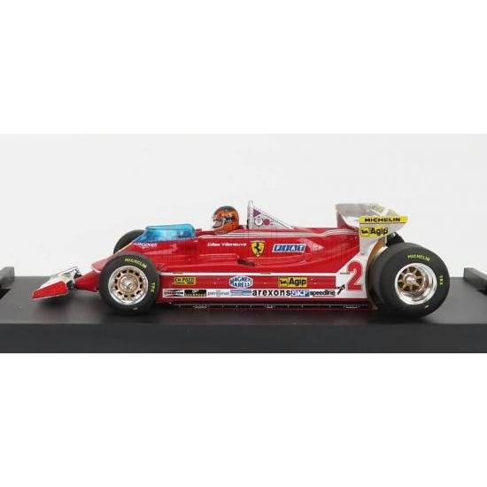 ブルム 1/43 フェラーリ F1 312 T5 モナコGP 1980#2 ジル・ヴィルヌーブ ドライバー付き BRUMM FERRARI G_3