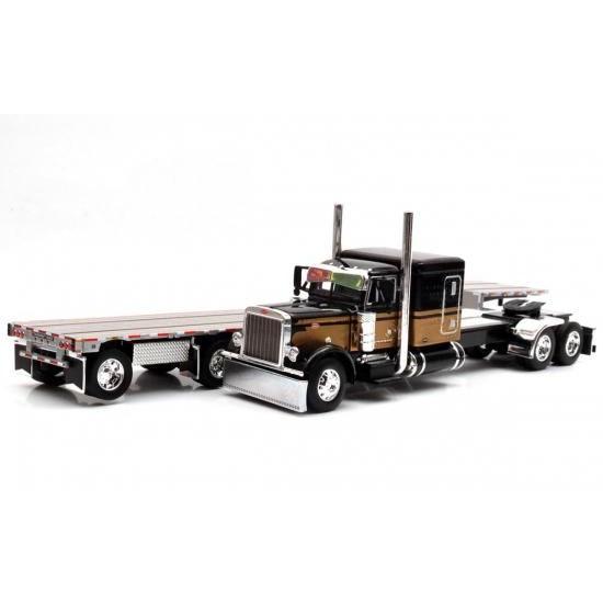 Firstgear 1/64 DCP DIE-CAST PROMOTIONS - PETERBILT 379 W/STEP DECK TRAILER ピータービルト 379 ウィの画像