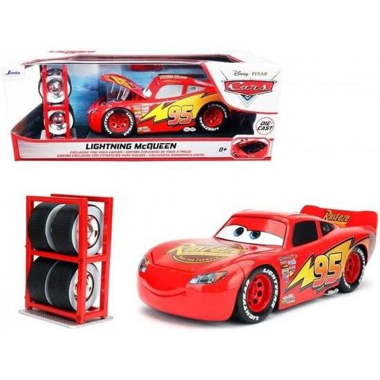 JADA TOYS 1/24 カーズ ライトニング マックイーン タイヤラック付き