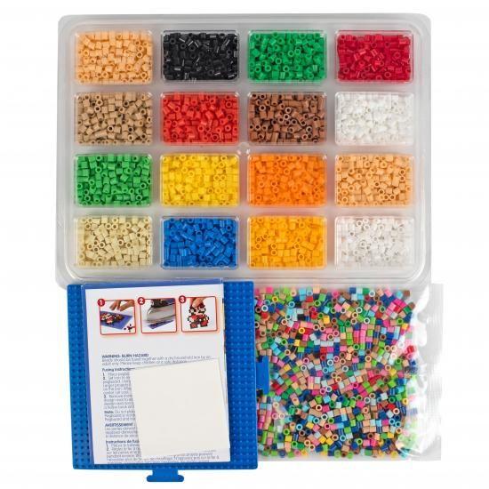 Perler 任天堂 スーパーマリオ ビーズキット 4385ピース 8パターン ペグボード\u0026アイロンペーパー付き クの画像