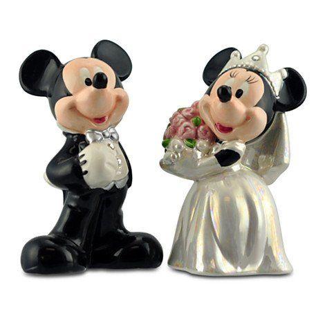 Disney ディズニー Wedding Minnie and Mickey Mouse Salt and Pepper Set ウェディング ギフト ミニー &｜wakiasedry