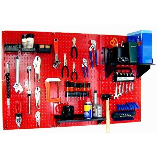 工具・壁掛けペグボードキット 3panel Red : ワールド輸入アイテム専門