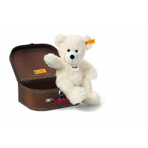 シュタイフ スーツケース テディベア ロッテ （ホワイト）Steiff Lotte Teddy Bear in Suitcase (White)