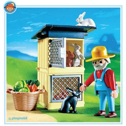 プレイモービル 動物 ウサギ小屋 4491