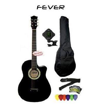 Fever (フィーバー) 3/4 Size Acoustic Cutaway Guitar Packages Black FV-030C-BK-PACK アコースティッ 1枚目