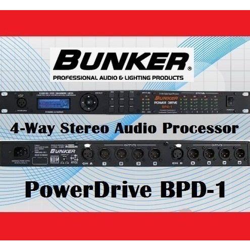 BUNKER PowerDrive BPD-1 Audio Processor 2 x 8 ラウドスピーカー マネジメントシステム