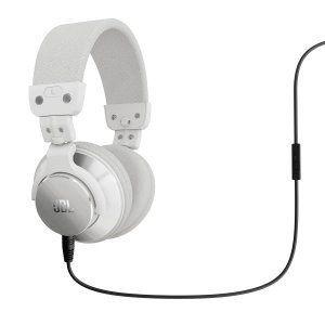 JBL BassLine Over-Ear DJ Style Headphones with In-line Mic & Controls (White) ヘッドホン（イヤホン｜wakiasedry