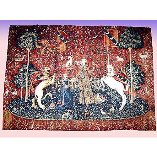 [美品]　囚われの一角獣　一角獣狩り　タペストリー　織物 美品] 囚われの一角獣 一角獣狩り タペストリー 織物 一角獣狩り