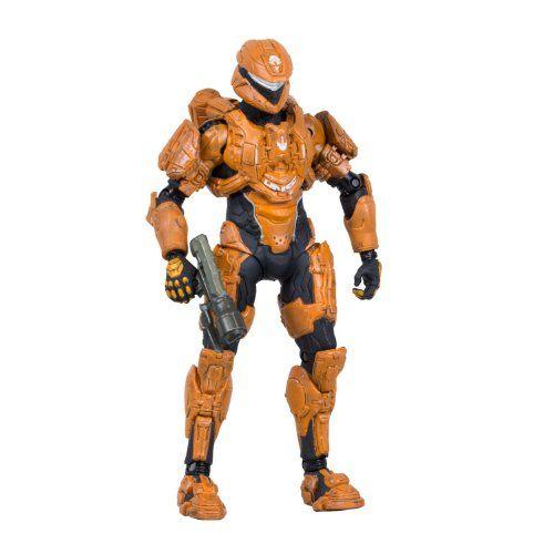 Halo 4 Series 2- Spartan Scount (Team Orange) with Sticky Detonater 図形 あやつり人形 手あそび