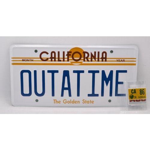 \"Back to the Future\" De Lorean's number plate \"OUTATIME\"   「バック・トゥー・ザ・フューチャー