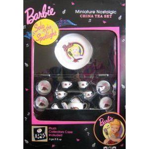 バービー Barbie Solo in the Spotlight Miniature Nostalgic China Tea Set with Plush Collectors Case