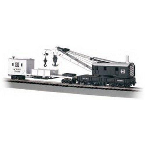 Bachmann HO Scale Train Steam Crane Santa Fe 16102