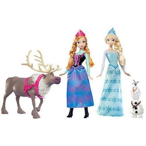 ディズニーフローズン限定　アナと雪の女王　人形セット　アンナ＆プリンセスエルザ＆雪だるまオラフ＆ス_1