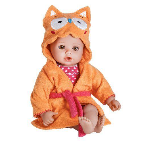 Adora アドラ Bathtime Brown Eyes Baby 13" Doll， Owl 人形 ドール