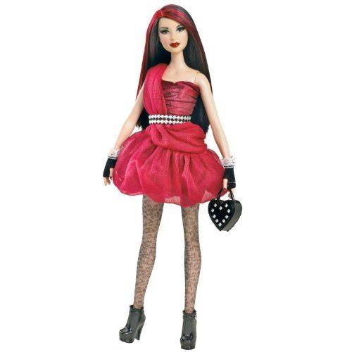 Barbie バービー All Dolled Up STARDOLL Brunette Doll Red Dress - Mix and Match Trendy, Original Fa