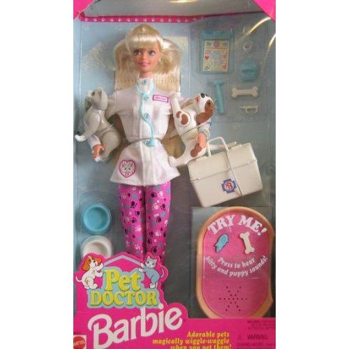 Barbie バービー Pet Doctor Doll w Cat \u0026 Dog \u0026 Accessories (1996 人形 ドール