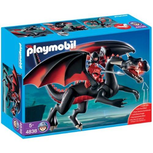 プレイモービル4838 火を噴く黒いこと火竜 playmobil ゲーム、おもちゃ-人形-その他人形