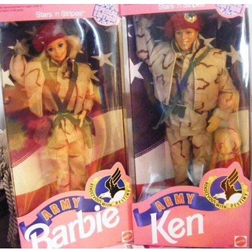 ARMY Barbie/アーミー バービー Soldier Army Barbie And Ken Ken Army Doll Top ARMY バービーとケン