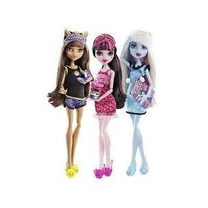 Monster High モンスターハイ Dead Tired Abbey, Clawdeen, \u0026 Draculaura Set of 3 人形 ドール