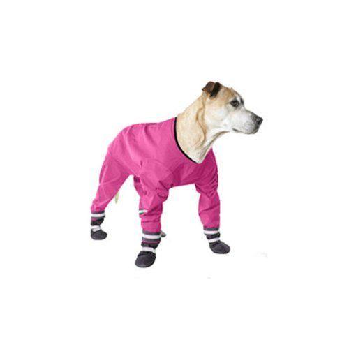Muttluks 4-Legged Dog Jog Rain Suit Size 14 Pink