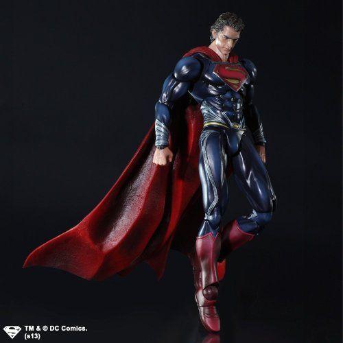 MAN OF STEEL PLAY ARTS-KAI-Superman フィギュア ダイキャスト 人形の画像