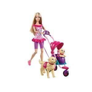 Toy / Game Barbie(バービー) Strollin Pups Playset (T7197) With Her New Puppy Riding Along For More