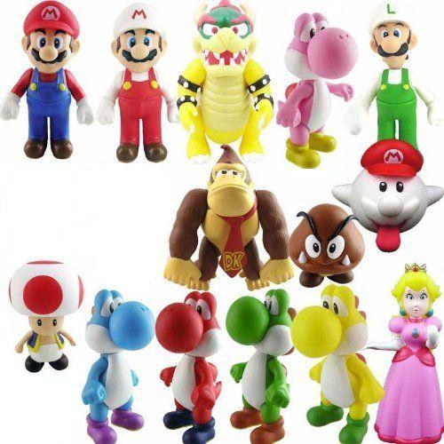 Super Mario スーパーマリオ Bros PVC Figure Collectors Set of 15