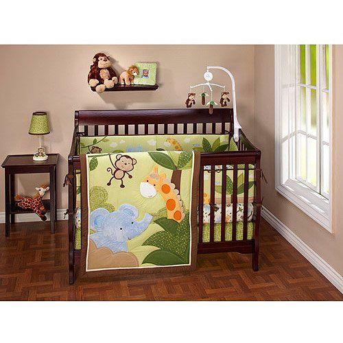 Little Bedding by NoJo - Jungle Time Crib Bedding 3-Piece Setの画像
