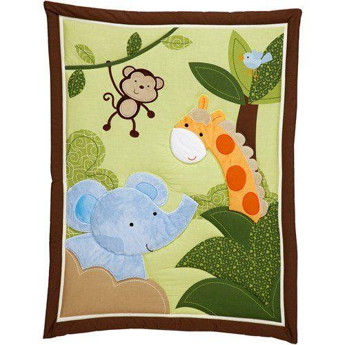 Little Bedding by NoJo - Jungle Time Crib Bedding 3-Piece Setの画像