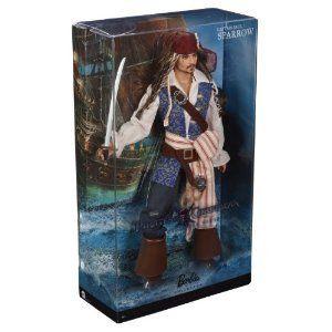 Barbie バービー Collector Pirates of The Caribbean: On Stranger Tides Captain Jack Sparrow Doll ドの画像